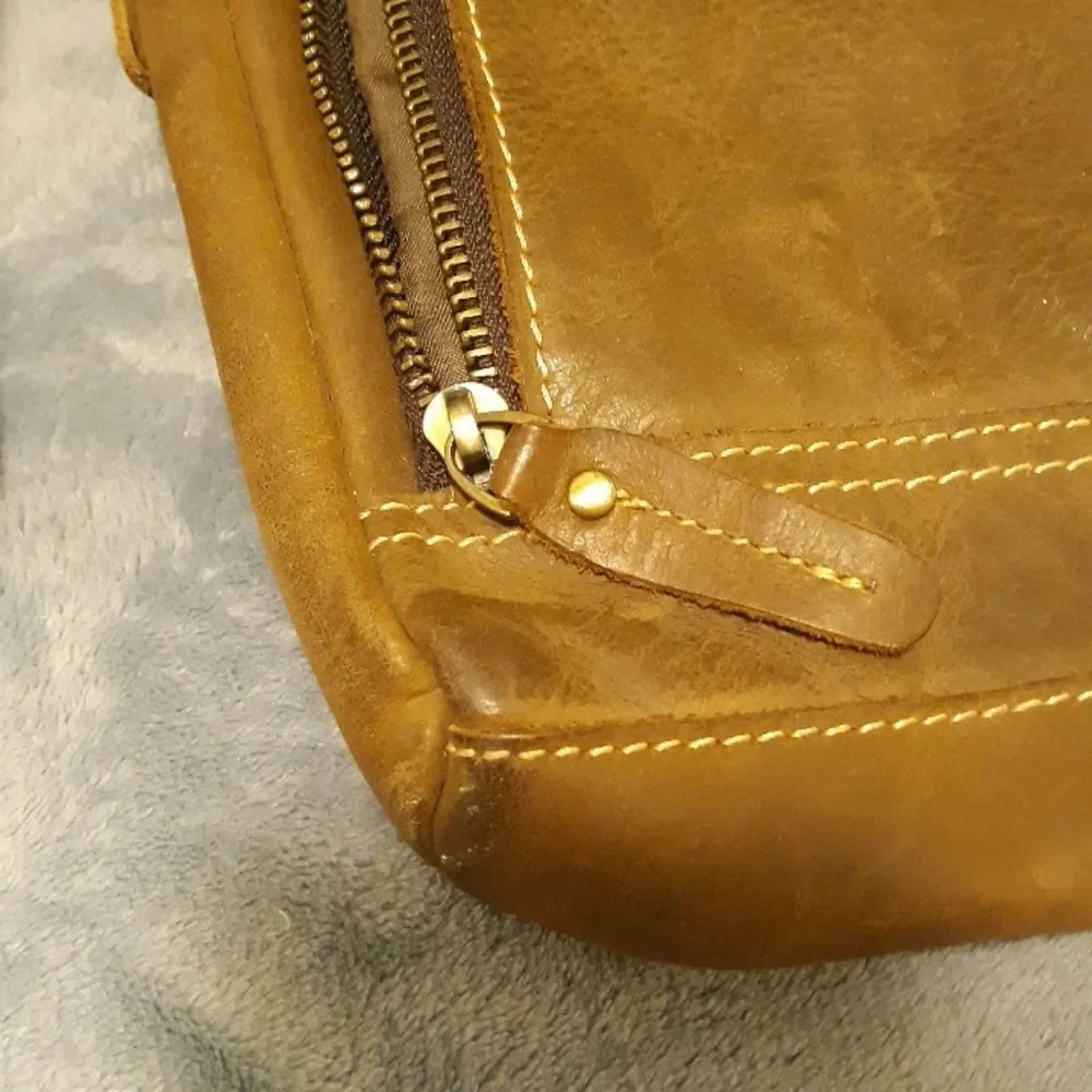 Tiding leather crossbody bag brown - Picture 8 of 8
